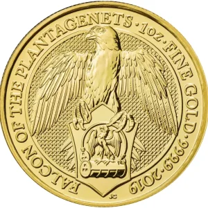 Sonderangebot 1 Unze Goldmünze Queens Beasts Falcon 2019