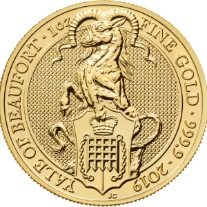 Gratis Versand 1 Unze Goldmünze Queens Beasts Yale 2019
