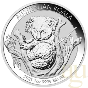 Zertifiziert 1 Unze Silbermünze Australien Koala 2021