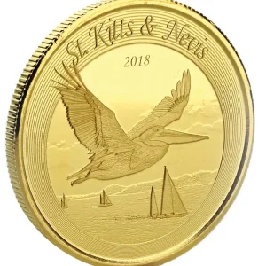 Expressversand 1 Unze Goldmünze EC8 St. Kitts & Nevis - Pelikan 2018