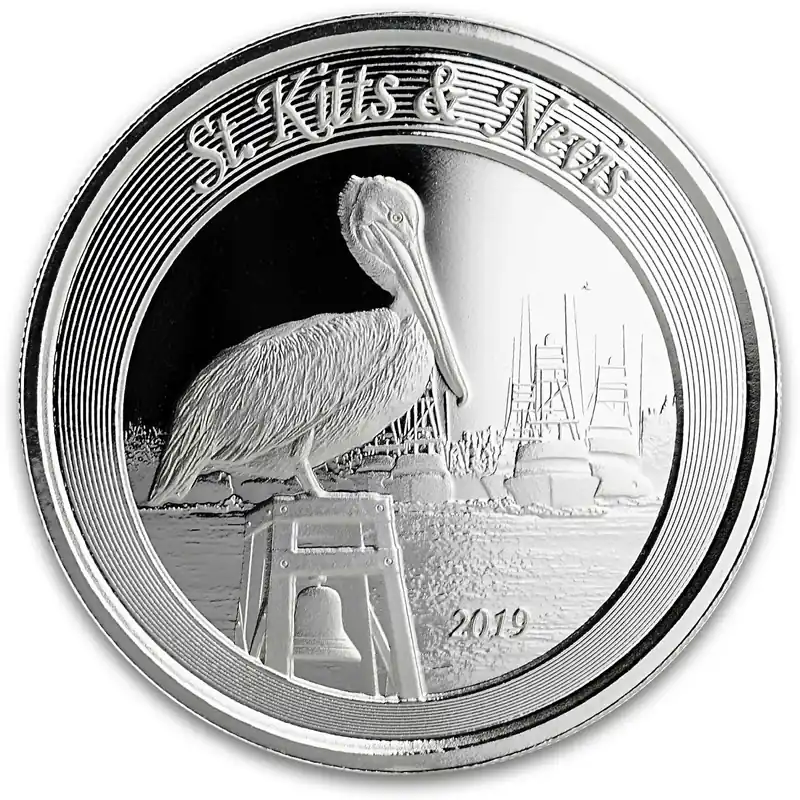1 Unze Silbermünze EC8 St. Kitts & Nevis - Pelikan 2019 Super-Preis