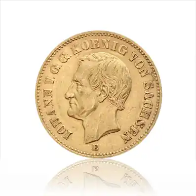 20 Mark Goldmünze Johann König von Sachsen Preisreduziert