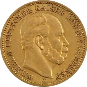 Handgefertigt 20 Mark Goldmünze Wilhelm I von Preußen