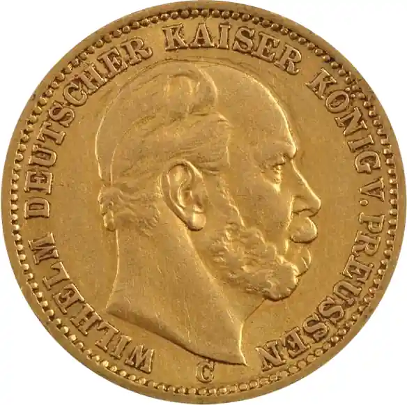 Handgefertigt 20 Mark Goldmünze Wilhelm I von Preußen