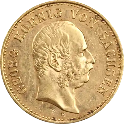 Original 20 Mark Goldmünze Georg von Sachsen