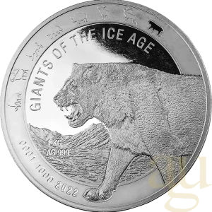 1 Kilogramm Silbermünze Giganten der Eiszeit - Höhlenlöwe 2022 Meistverkauft