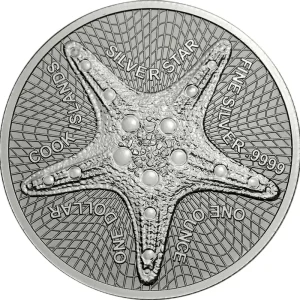 1 Unze Silbermünze Cook Islands Seestern 2019 Original