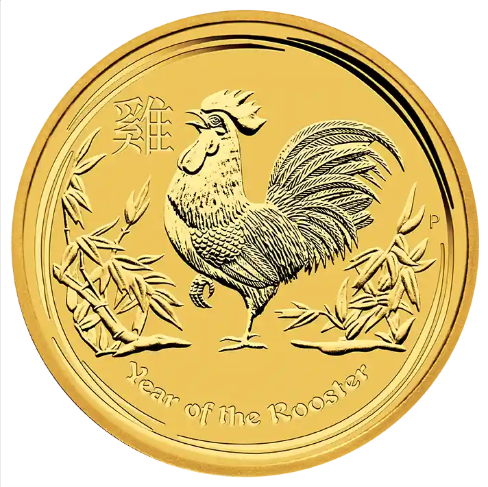 Gleich Bestellen 1 Unze Goldmünze Australien Lunar II Hahn 2017