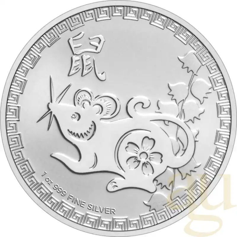 Neu Im Sortiment 1 Unze Silbermünze Niue Lunar Ratte 2020