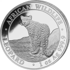 1 Unze Silbermünze Somalia African Wildlife Leopard 2018 Preisreduziert