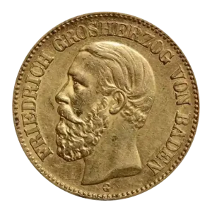 Sale 20 Mark Goldmünze Friedrich Grossherzog von Baden
