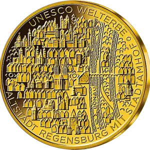 1/2 Unze Goldmünze - 100 Euro Regensburg 2016 (D) Hochwertig