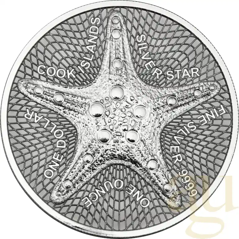 Markenprodukt 1 Unze Silbermünze Cook Islands Seestern 2021
