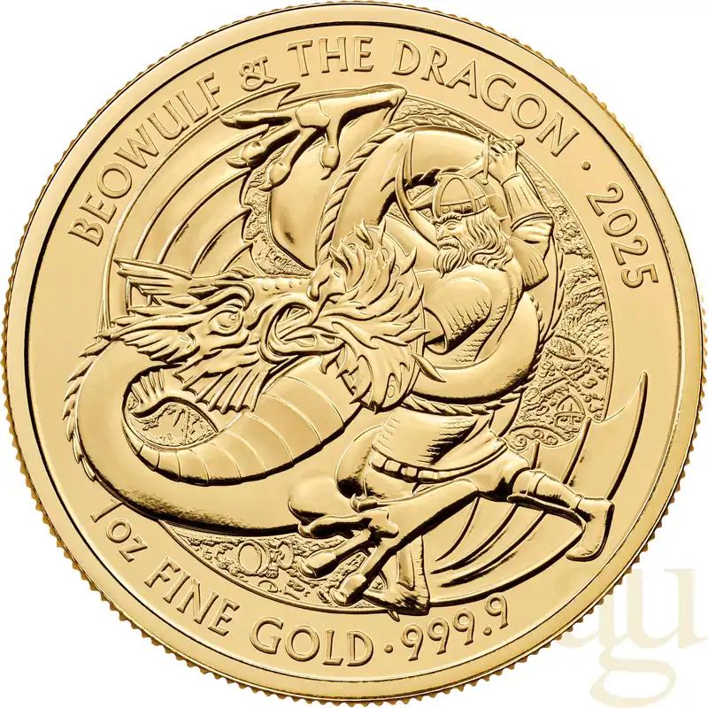 1 Unze Goldmünze Myths and Legends - Beowulf and Dragon 2025 Großhandel