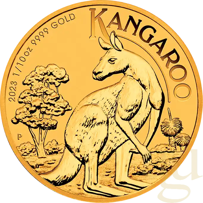 1/10 Unze Goldmünze Australien Känguru 2023 Geprüft