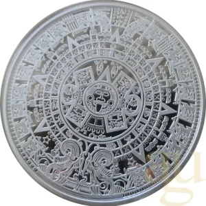 Original 5 Unzen Silbermünze Samoa Aztekenkalender 2021 prooflike