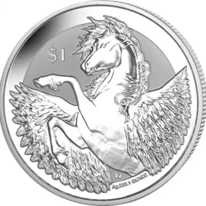 Markenware 1 Unze Silbermünze Virgin Islands Pegasus 2018 - Reverse Frosted