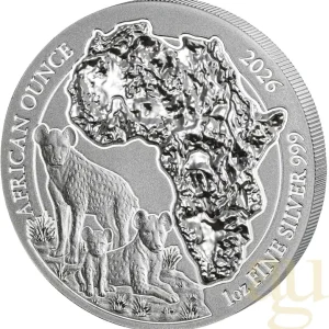 1 Unze Silbermünze Ruanda Hyäne 2026 Neue Kollektion