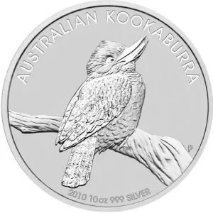 10 Unzen Silbermünze Australien Kookaburra 2010 Premium