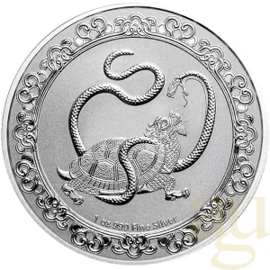 1 Unze Silbermünze Niue Celestial Animals - The Black Turtle 2021 Kostenloser Rückversand
