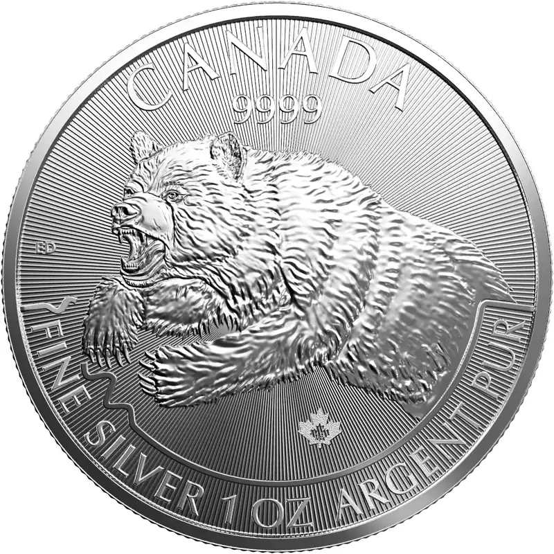 Im Trend 1 Unze Silbermünze Kanada Predator Serie - Grizzly 2019