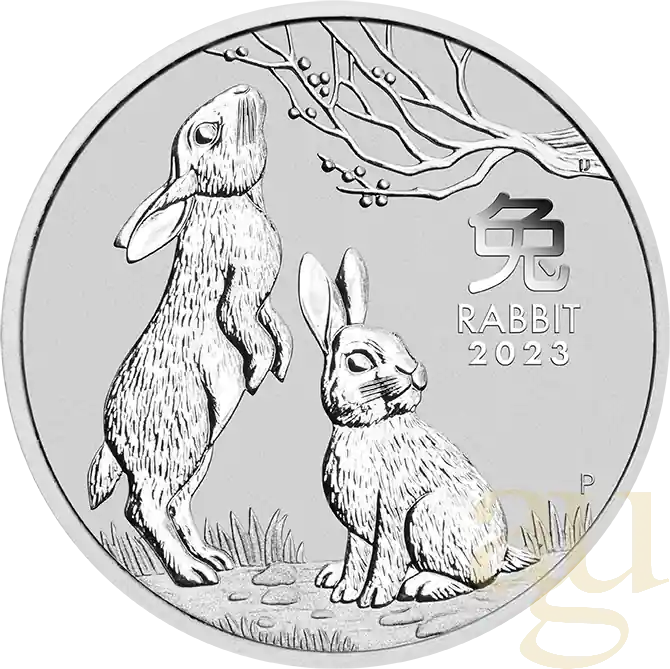 Solange Der Vorrat Reicht 1 Unze Silbermünze Australien Lunar III Hase 2023