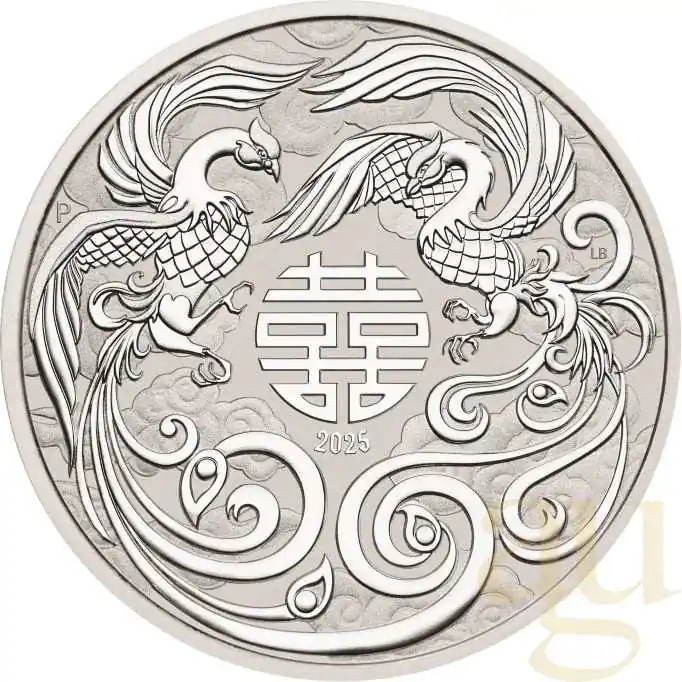 1 Unze Silbermünze Australien Chinese Myths and Legends Double Phoenix 2025 Markenware
