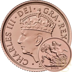 Heute Kaufen 1/2 Pfund Goldmünze Coronation Sovereign King Charles 2023