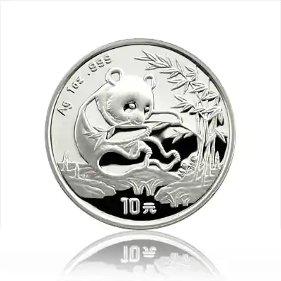 Solange Der Vorrat Reicht 1 Unze Silbermünze China Panda 1994