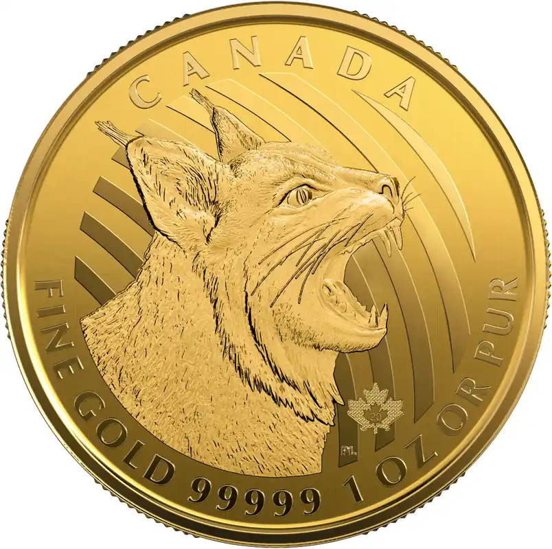 Bestpreis 1 Unze Goldmünze Call of the Wild - Rotluchs 2020