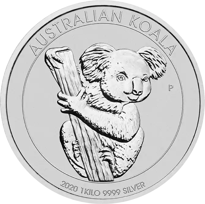 1 Kilogramm Silbermünze Australien Koala 2020 Geprüft