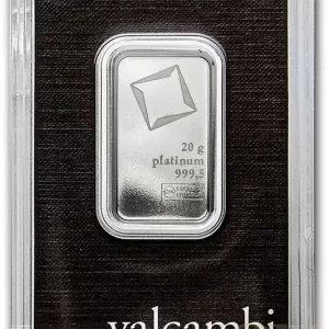 Original 20 Gramm Platinbarren Valcambi