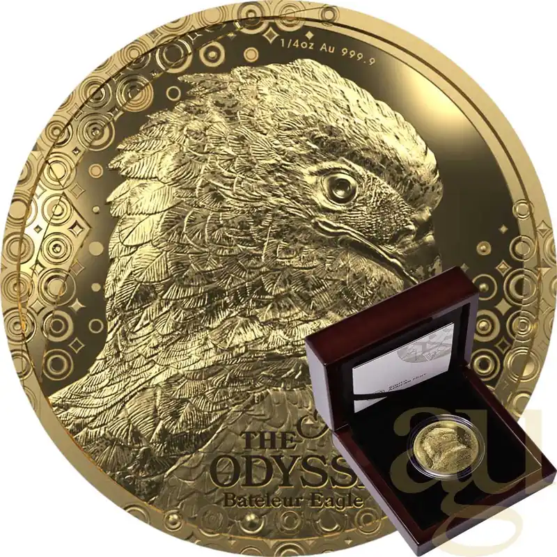 1/4 Unze Goldmünze Südafrika Odyssey of the Sky Bateleur Eagle 2025 Schneller Versand