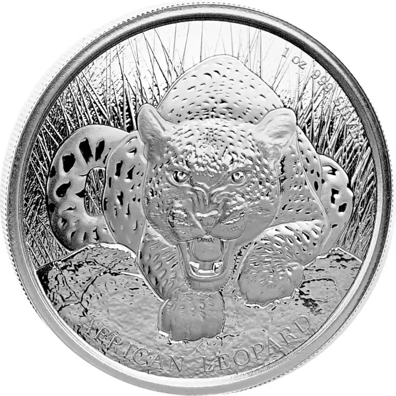 1 Unze Silbermünze Afrika Ghana Leopard 2017 Im Trend