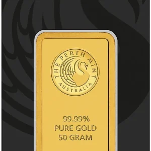 Neuheit 50 Gramm Goldbarren Perth Mint - Känguru