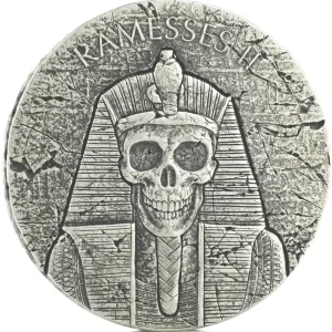 2 Unzen Silbermünze Republic of Tschad Ramses II nach dem Leben 2017 Mengenrabatt