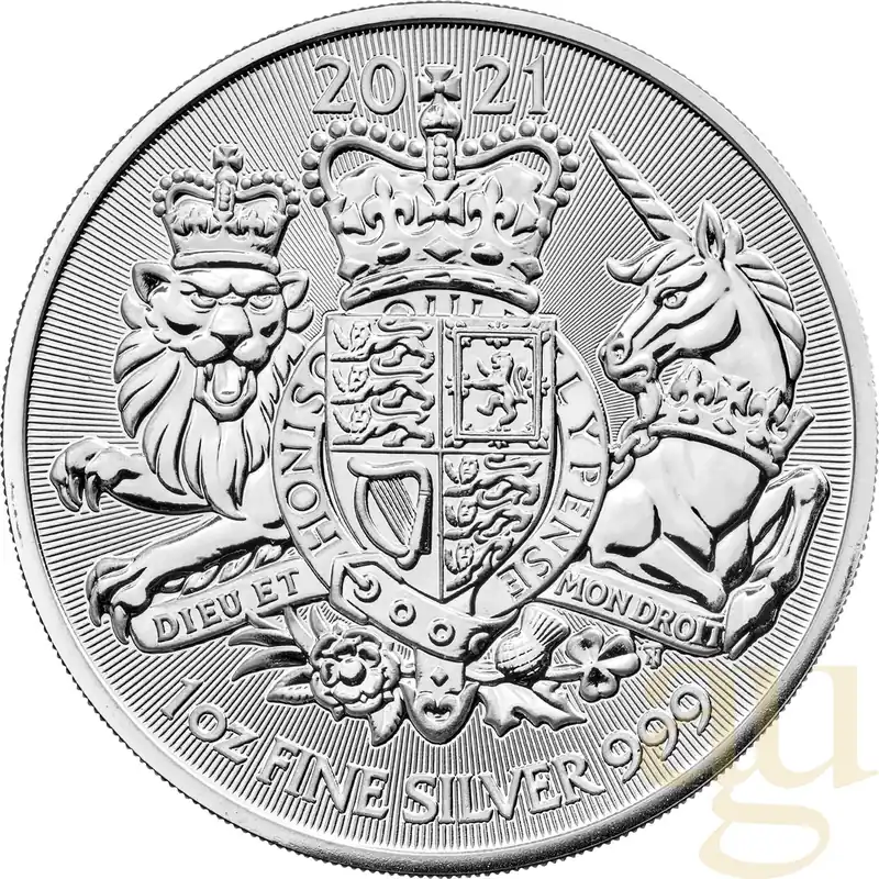 1 Unze Silbermünze Großbritannien Royal Arms 2021 Nur Heute