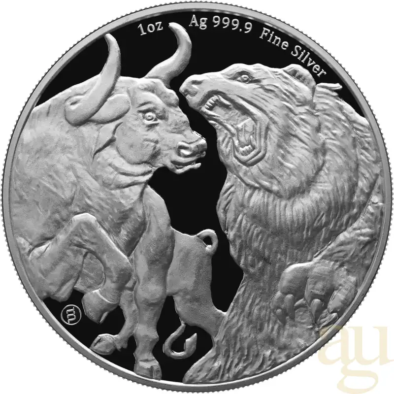 Zertifiziert 1 Unze Silbermünze Tokelau Bulle und Bär 2022