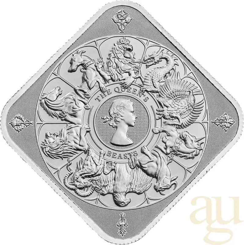 Aktuell 31,1 Gramm Silberbarren The Royal Mint - Queen's Beasts