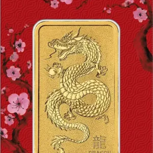 31,1 Gramm Goldbarren Perth Mint - Lunar Drache Neue Kollektion