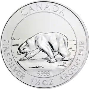 1.5 Unzen Silbermünze Kanada Polarbär 2013 Sale