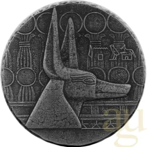 5 Unzen Silbermünze Republic of Tschad Anubis 2021 Schnäppchen