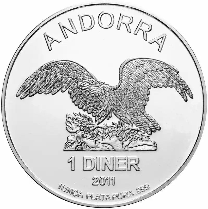 1 Unze Silbermünze Andorra Eagle Ausverkauf