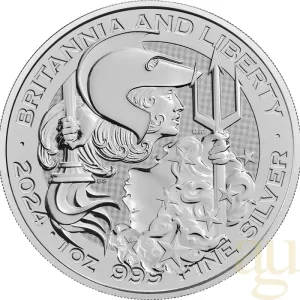 Garantierte Lieferung 1 Unze Silbermünze Britannia and Liberty 2024