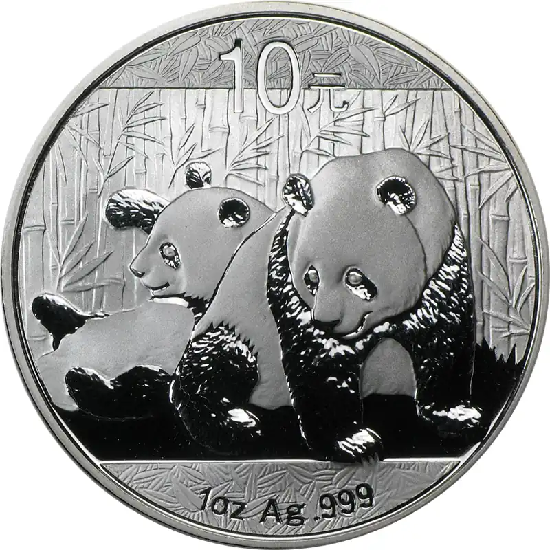 1 Unze Silbermünze China Panda 2010 Ausverkauf