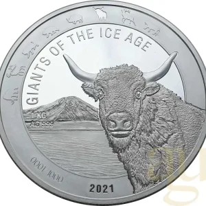 Angebot 1 Kilogramm Silbermünze Giganten der Eiszeit - Auerochse 2021
