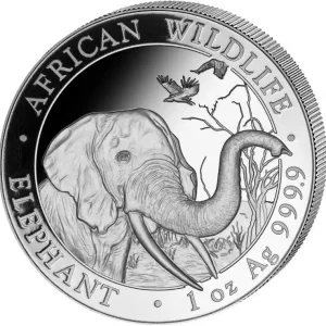 Neu 1 Unze Silbermünze Somalia Elefant 2018