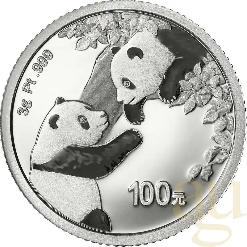 Direktkauf 3 Gramm Platinmünze China Panda 2023 proof