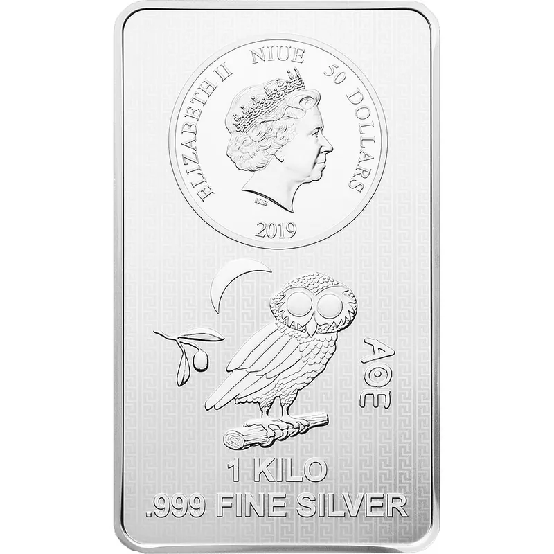 1 Kilogramm Silber Niue Eule von Athen Münzbarren Premium