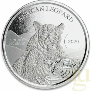 Nur Heute 1 Unze Silbermünze Afrika Ghana Leopard 2020
